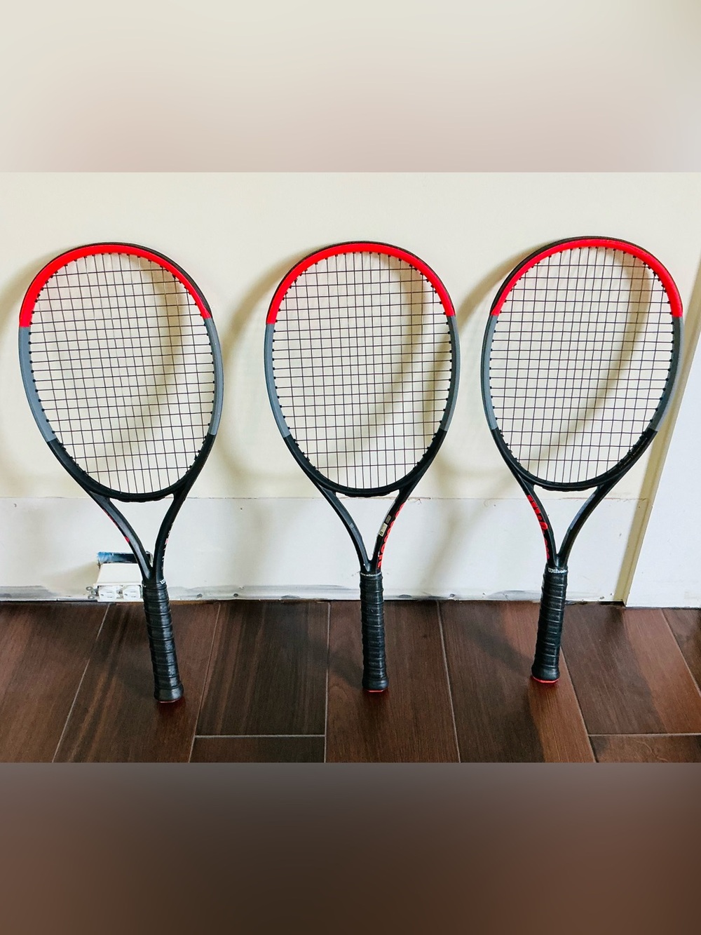 Wilson Black and Red Tennis Racket Trio